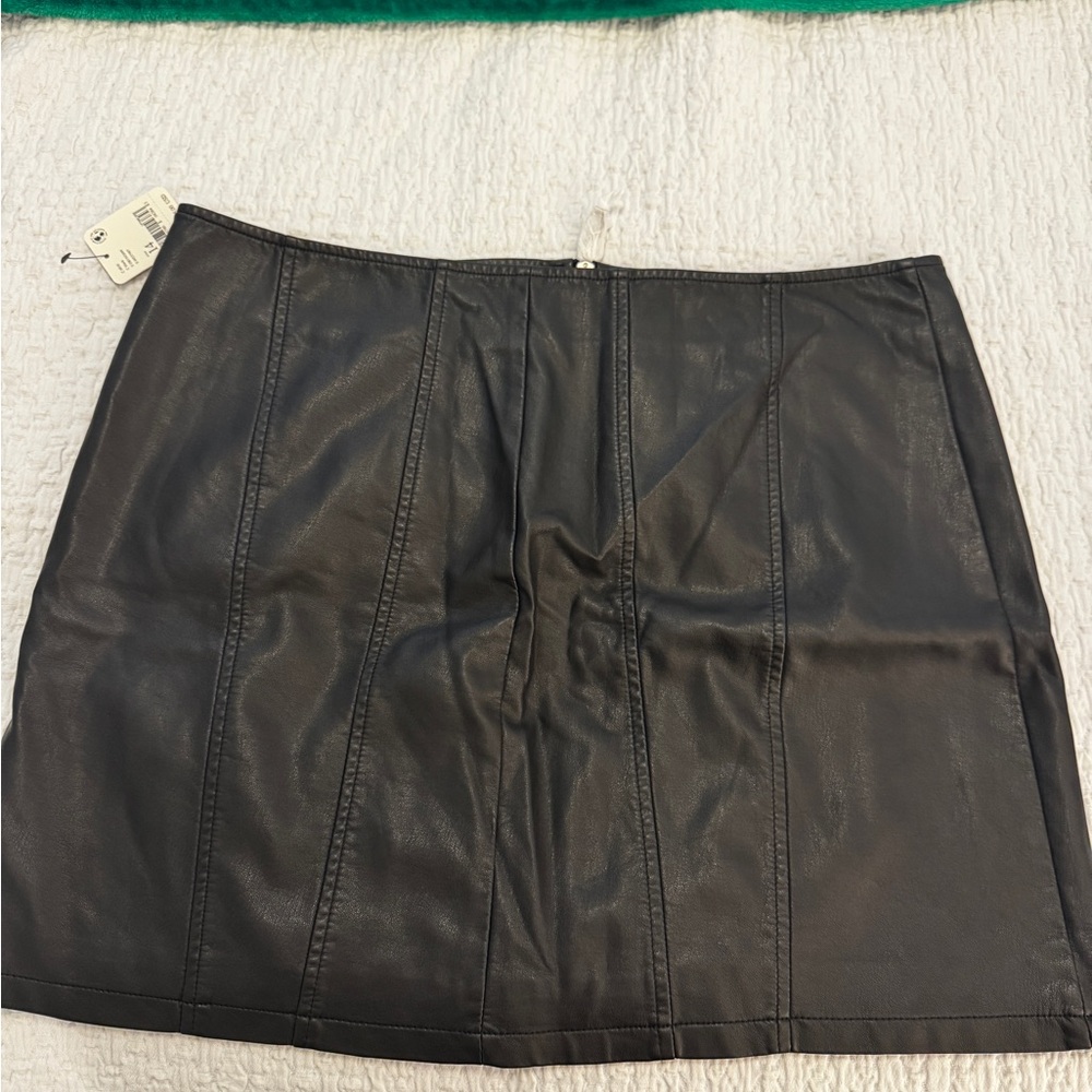 NWT Free People faux leather skirt